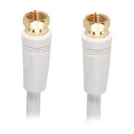 SPARK 6 ft. Rg-6U Coaxial Cable With Gold F Connectors - White SP423156